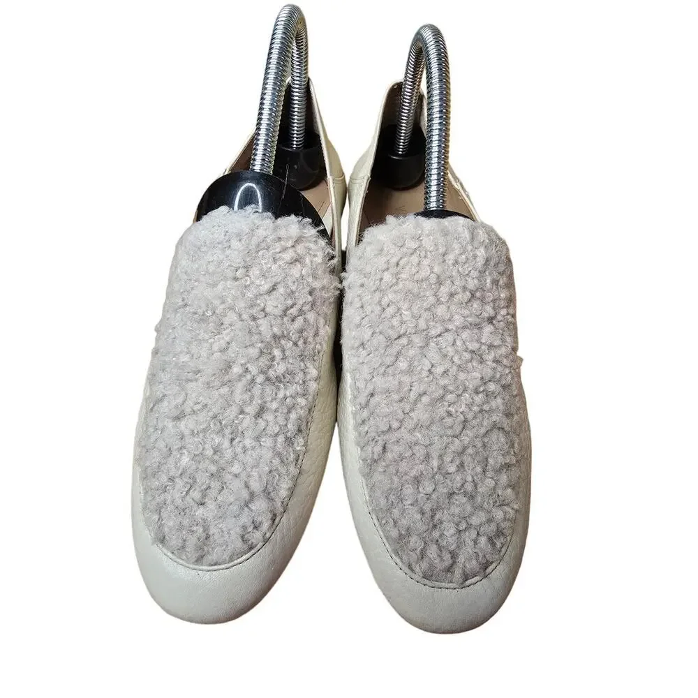 Vionic Leather and Faux Fur Loafer US Womens Size 6.5 EU 37.5 soft leather